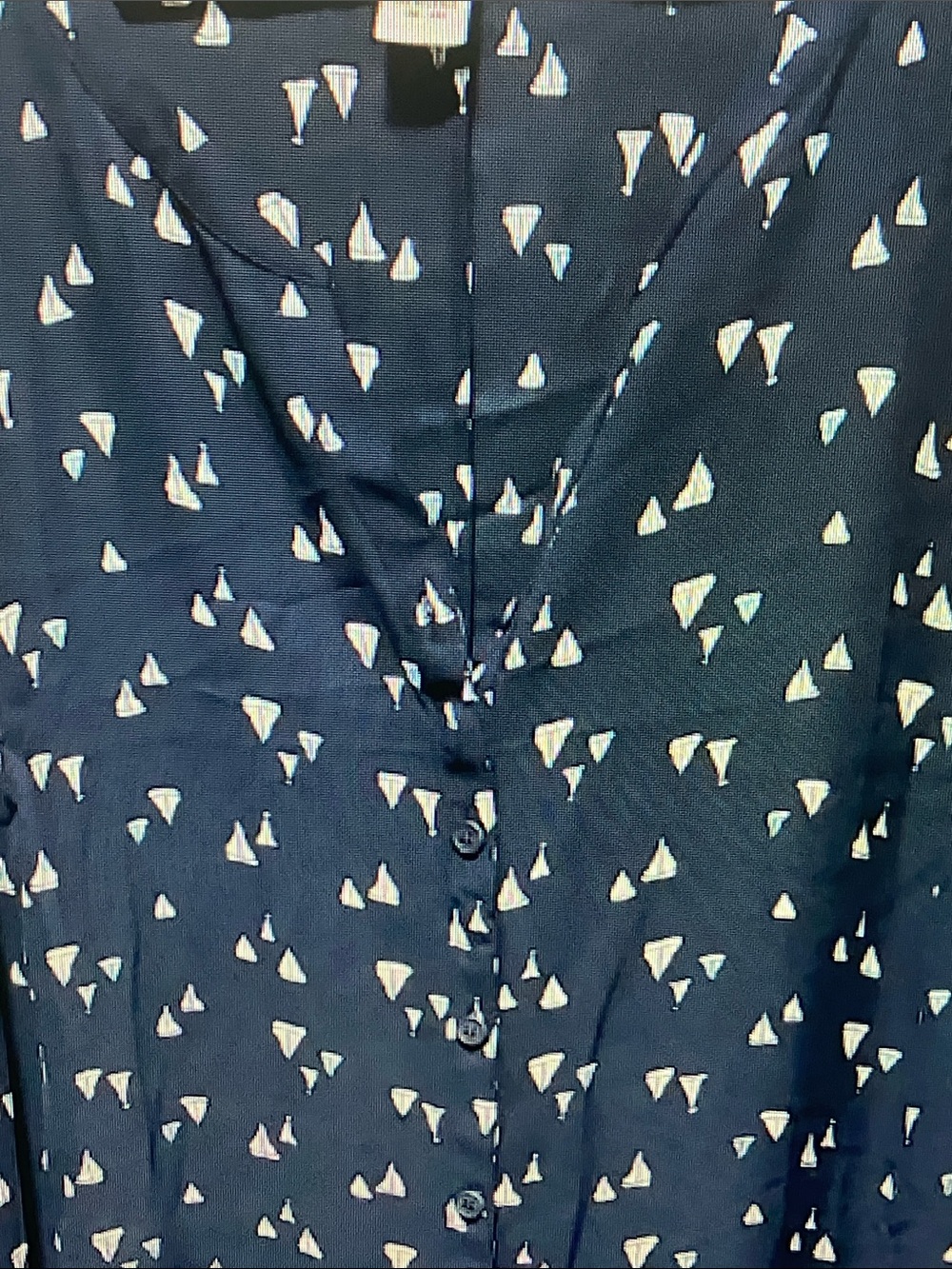 Cat & Jack Blue Printed Top - 1X